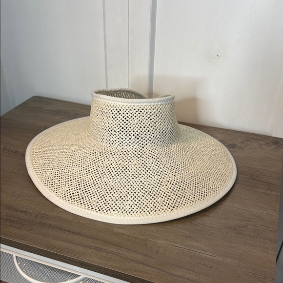 Parkhurst Cream Ivory White Woven Sun Hat adjustable sizing - Picture 1 of 4